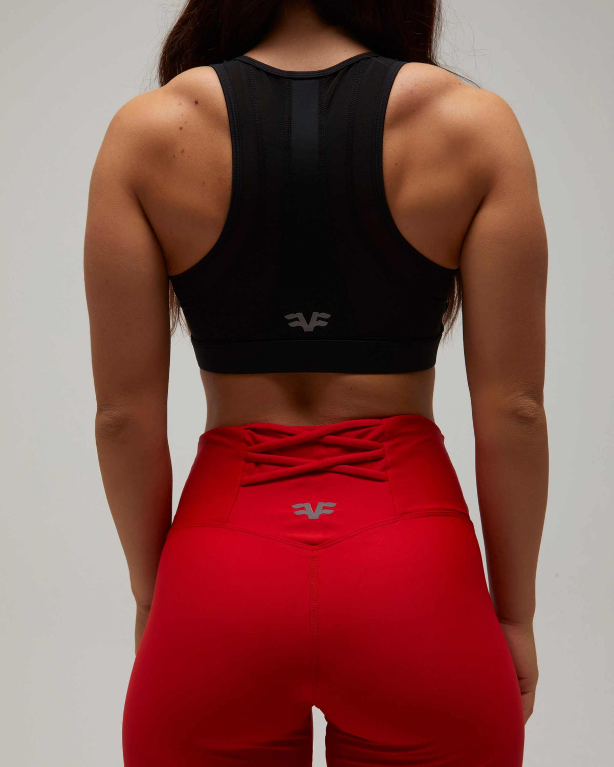 leggings da palestra donna rosso vita alta push up