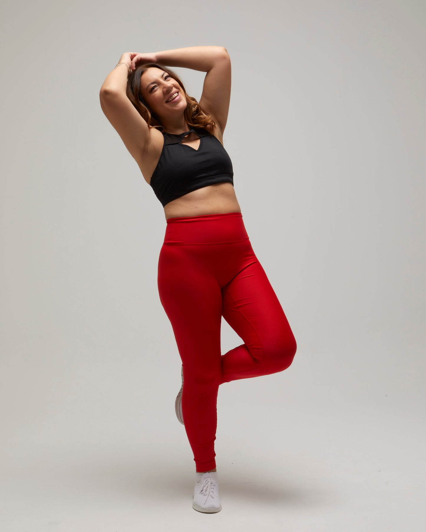 KRYSS LEGGINS PUSH UP PALESTRA ROSSO FLEXIVEL