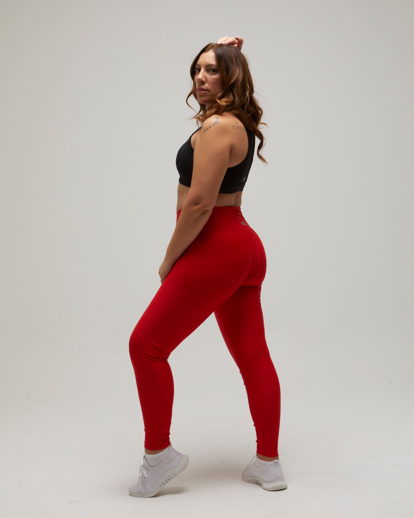 KRYSS LEGGINS PUSH UP PALESTRA ROSSO FLEXIVEL