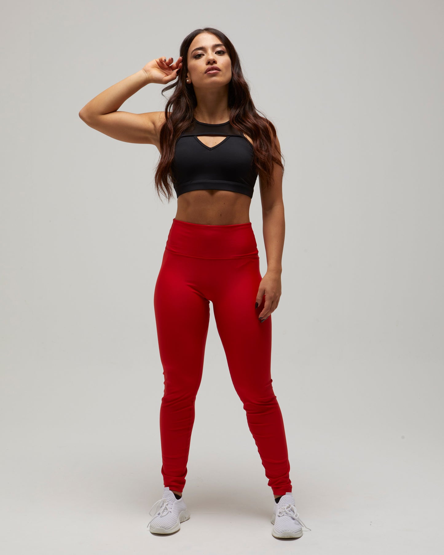 KRYSS LEGGINS PUSH UP PALESTRA ROSSO FLEXIVEL