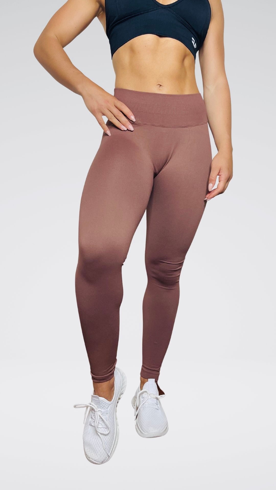 🖤 Seamless Basic – Leggings Sportivo Brown Flexivel Collection