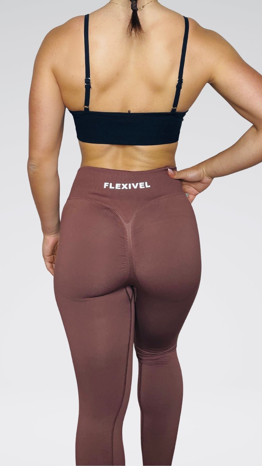 🖤 Seamless Basic – Leggings Sportivo Brown Flexivel Collection