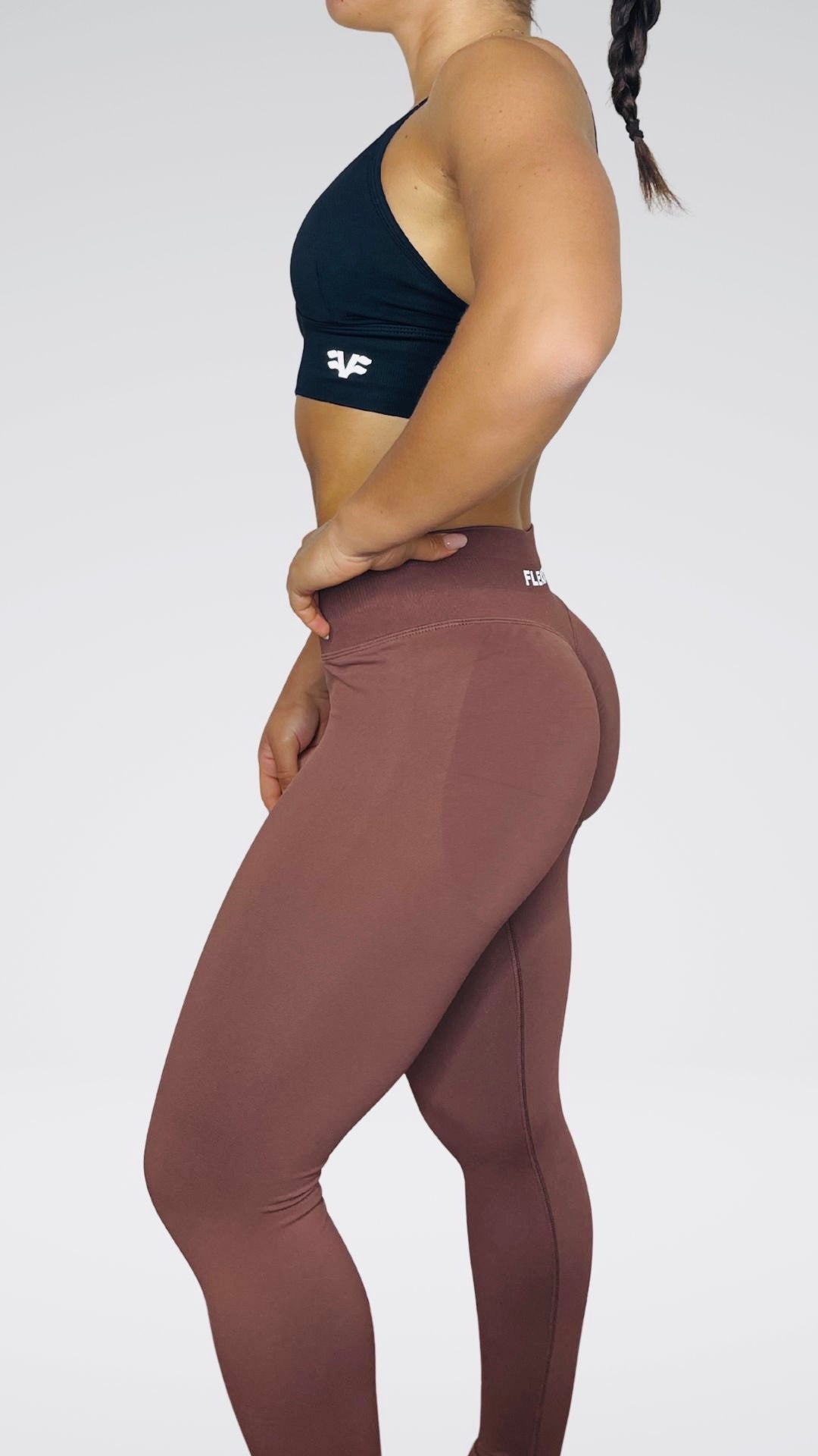 🖤 Seamless Basic – Leggings Sportivo Brown Flexivel Collection