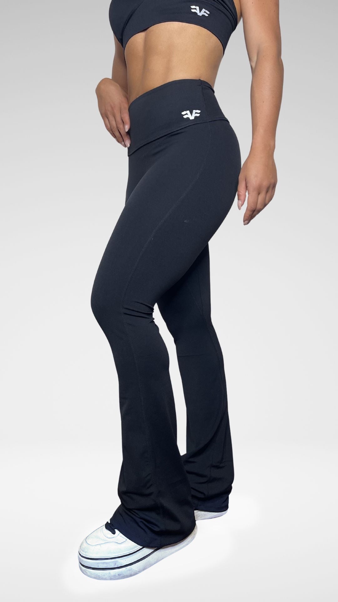 PANTALONI PALESTRA DAILYFIT A ZAMPA NERO FLEXIVEL COLLECTION