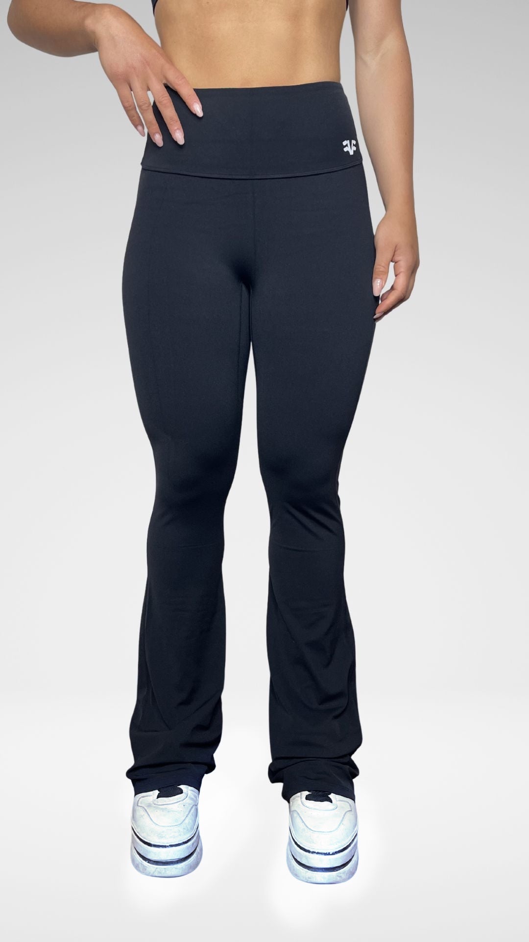 PANTALONI PALESTRA DAILYFIT A ZAMPA NERO FLEXIVEL COLLECTION
