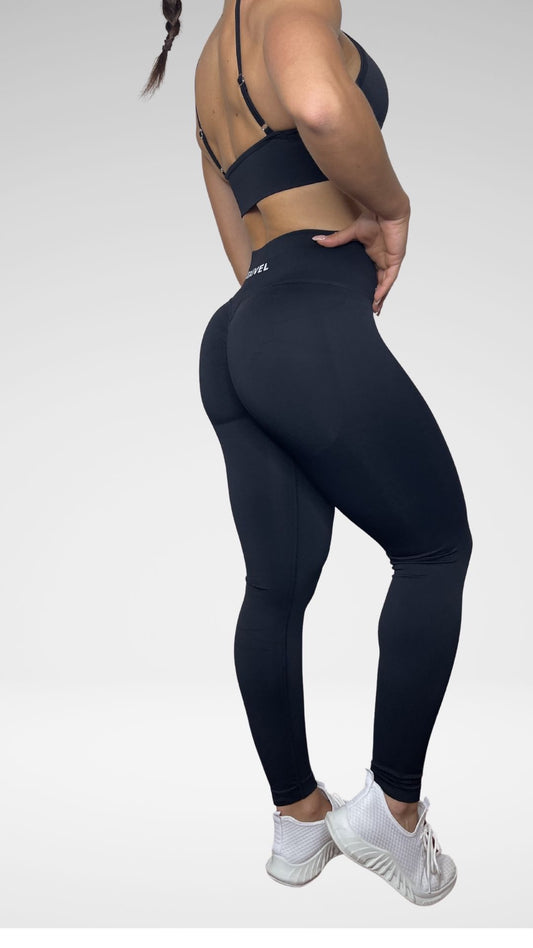 🖤 Seamless Basic – Leggings Sportivo Nero Flexivel Collection