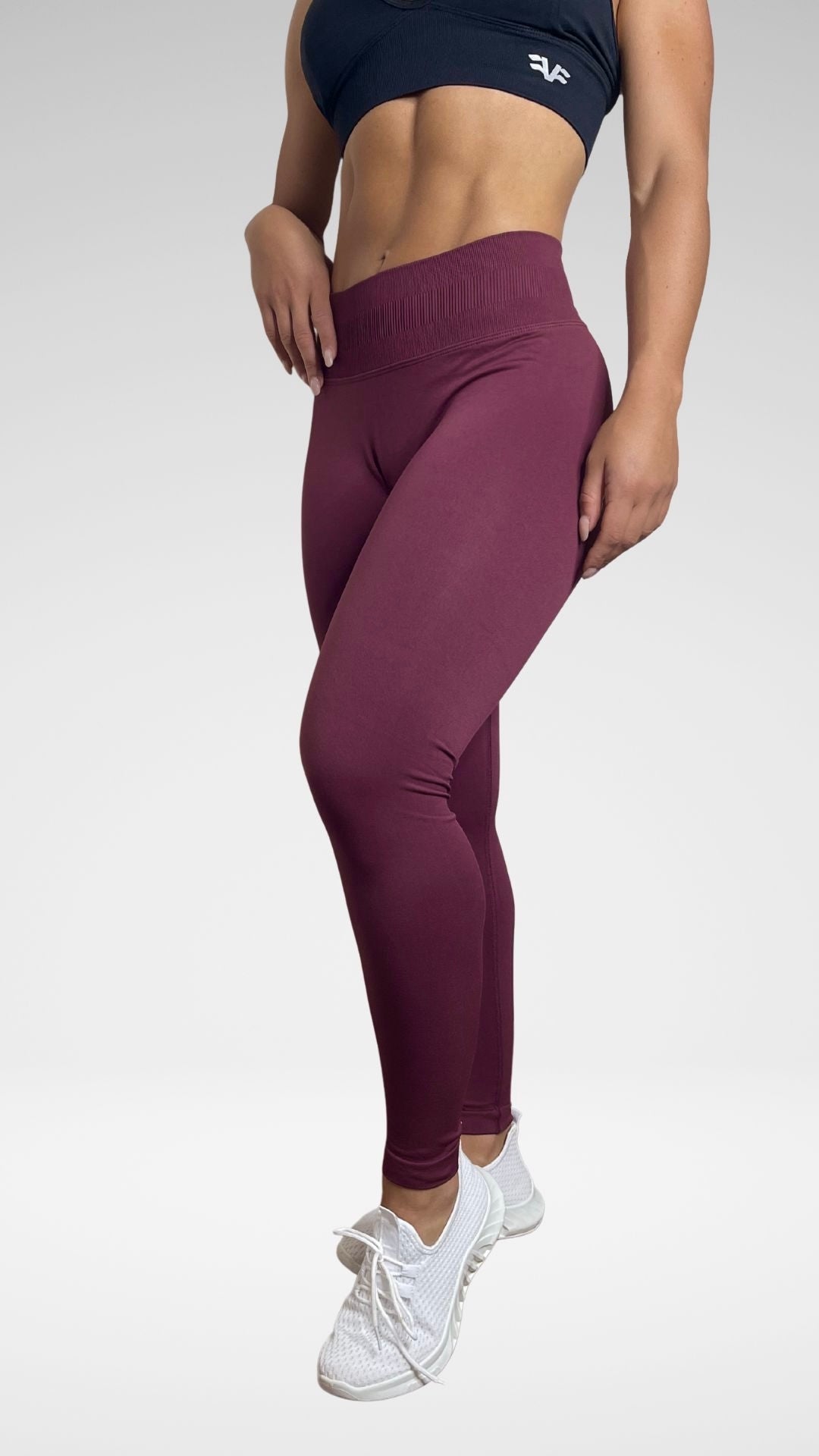 🖤 Seamless Basic – Leggings Sportivo Prugna Flexivel Collection