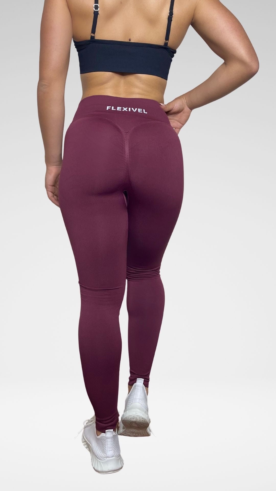 🖤 Seamless Basic – Leggings Sportivo Prugna Flexivel Collection