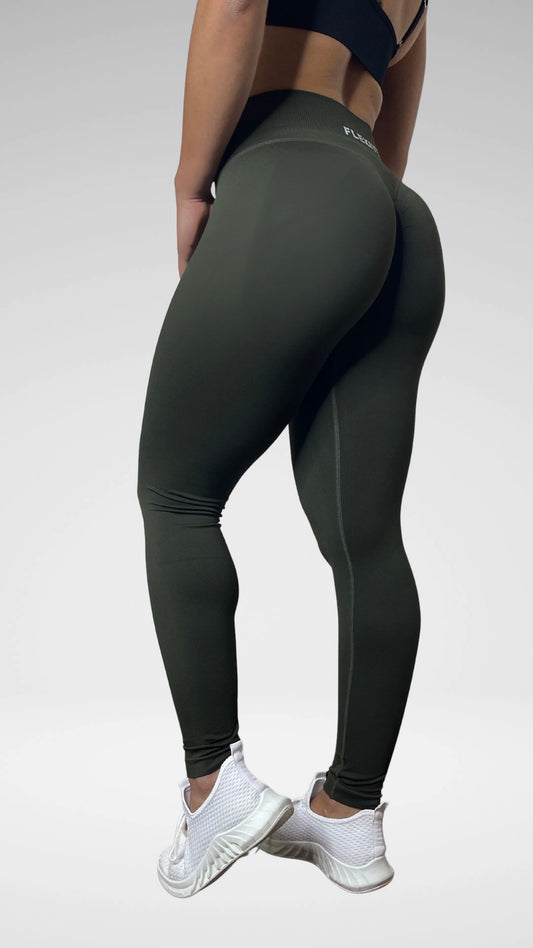 🖤 Seamless Basic – Leggings Sportivo Verde Militare Flexivel Collection