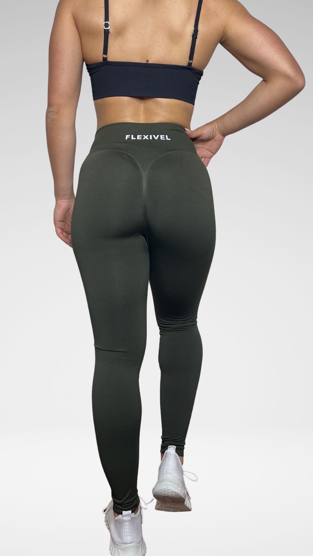 🖤 Seamless Basic – Leggings Sportivo Verde Militare Flexivel Collection