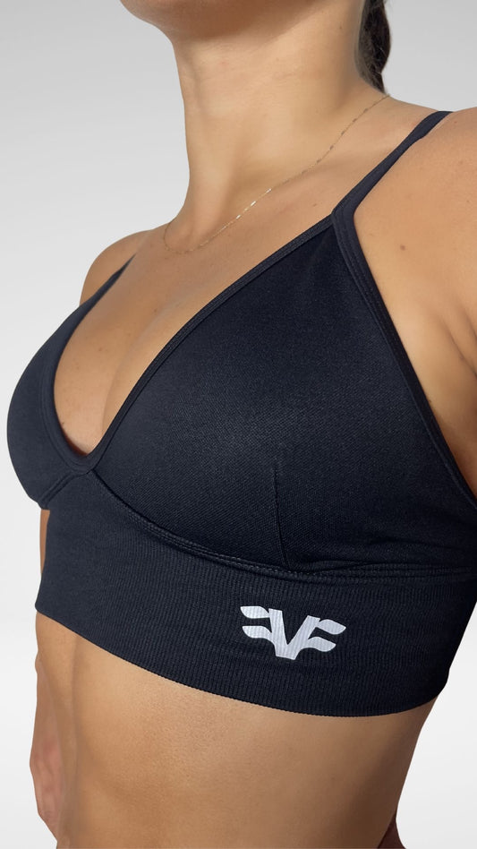 Seamless Basic – Top Sportivo Nero Flexivel Collection