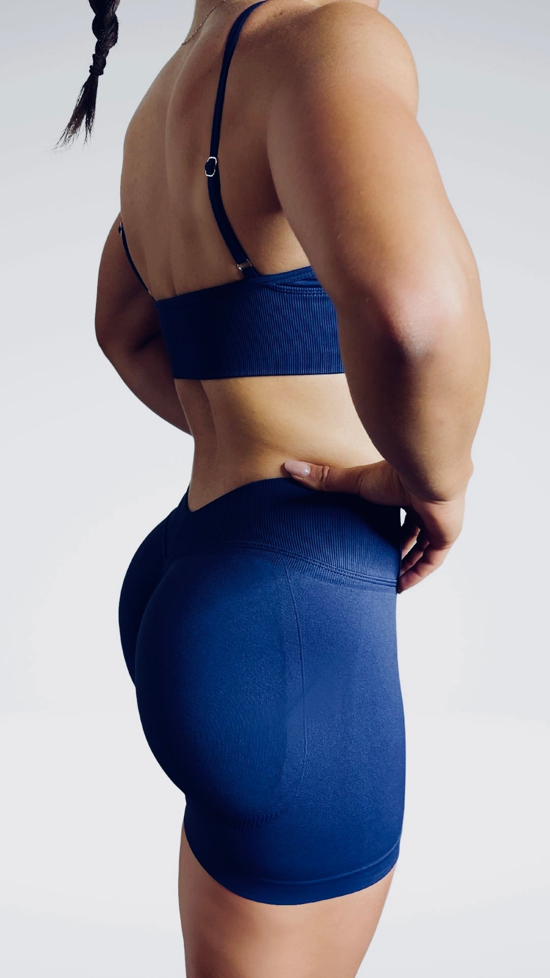 Seamless Basic – Pantaloncino Sportivo Blu Scuro Flexivel Collection