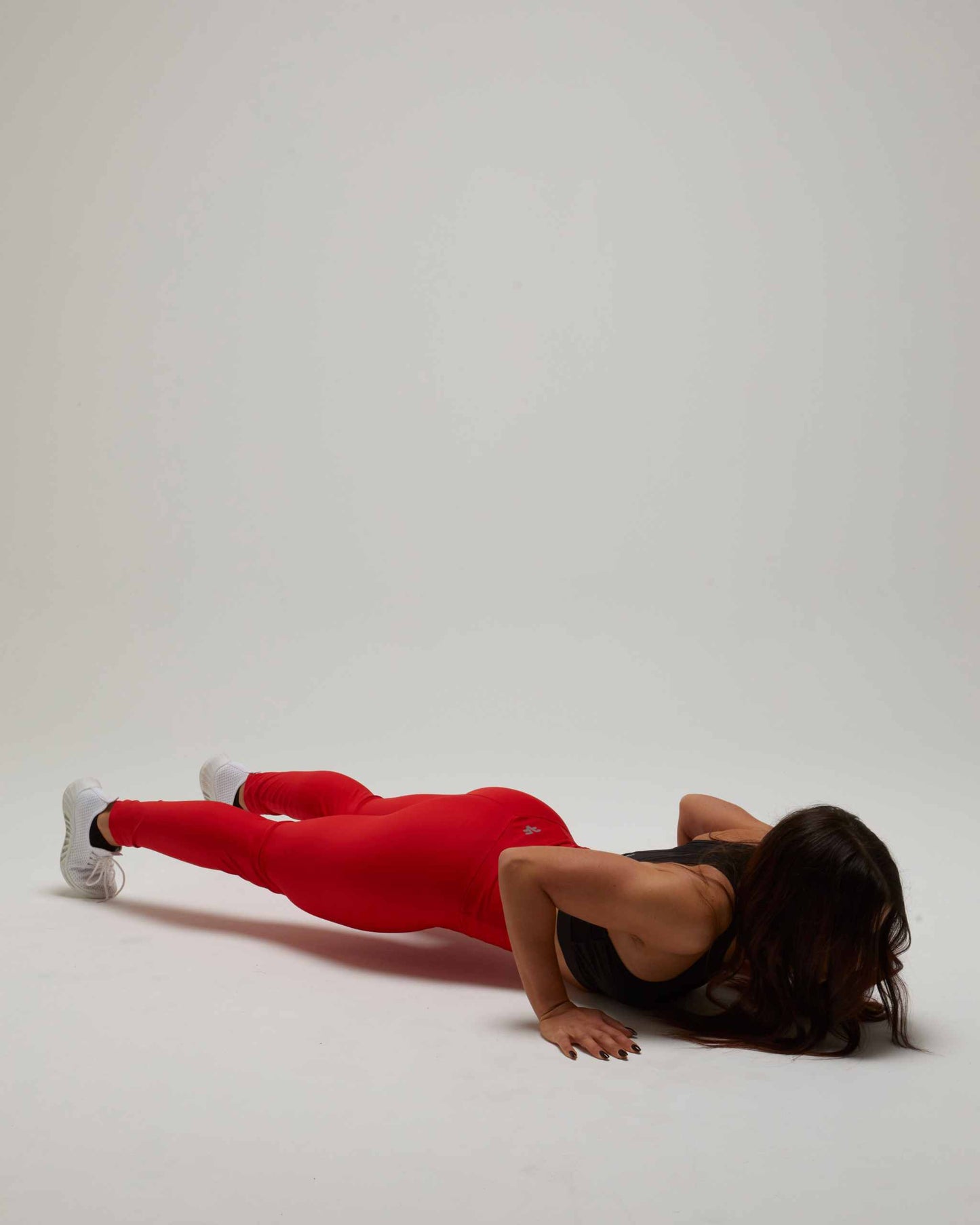 leggings da palestra rossi push up con vita alta rinforzata e design sagomato
