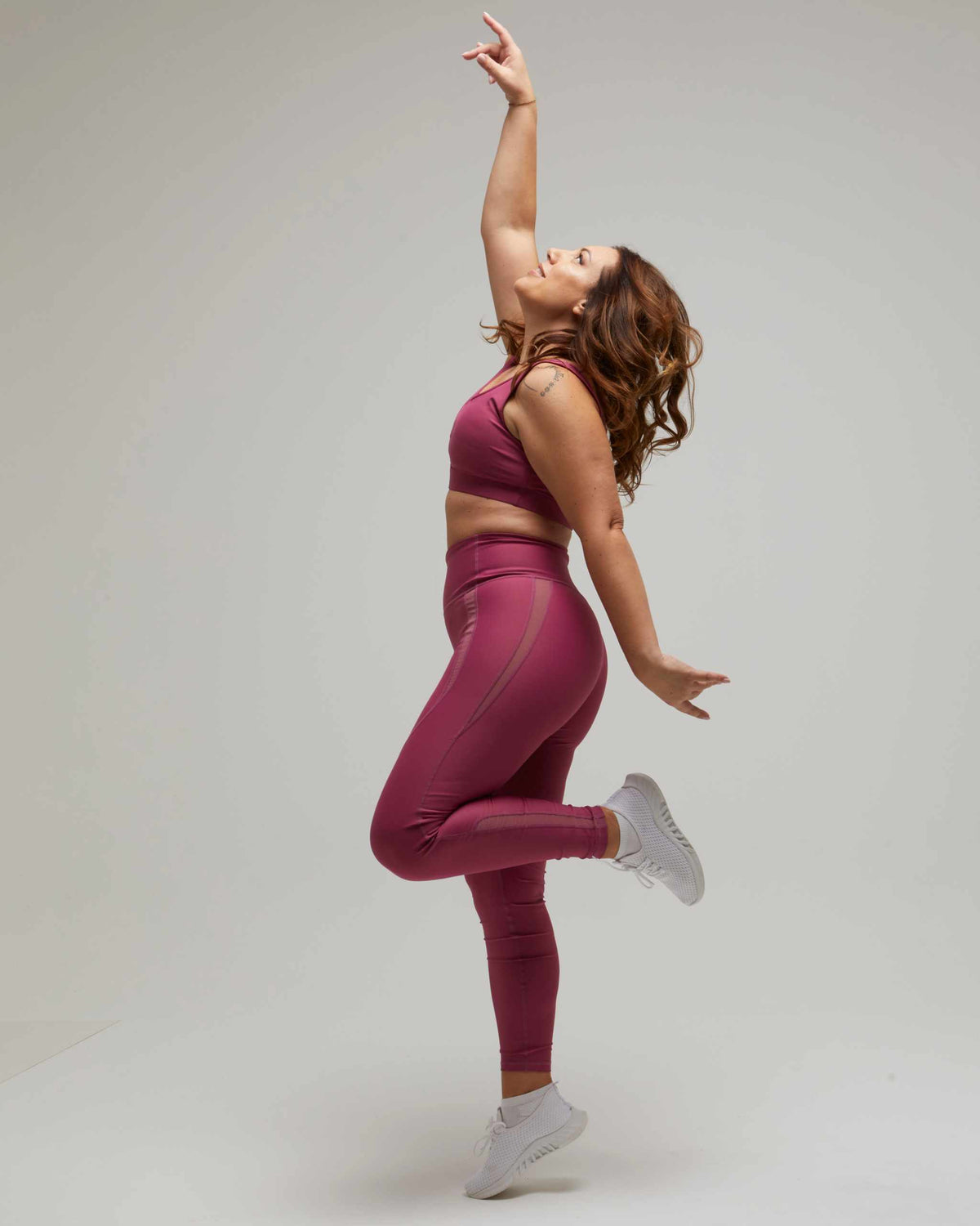 Leggings donna SISU push up lilla vita alta supporto comfort palestra