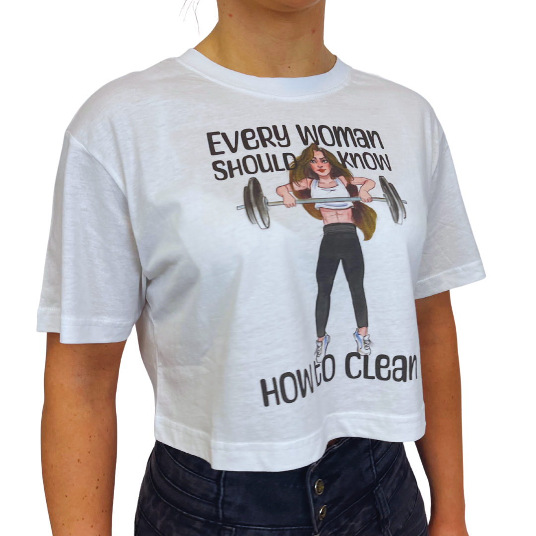 Crop Top Palestra Every women should know how to clean FLEXIVEL brunette