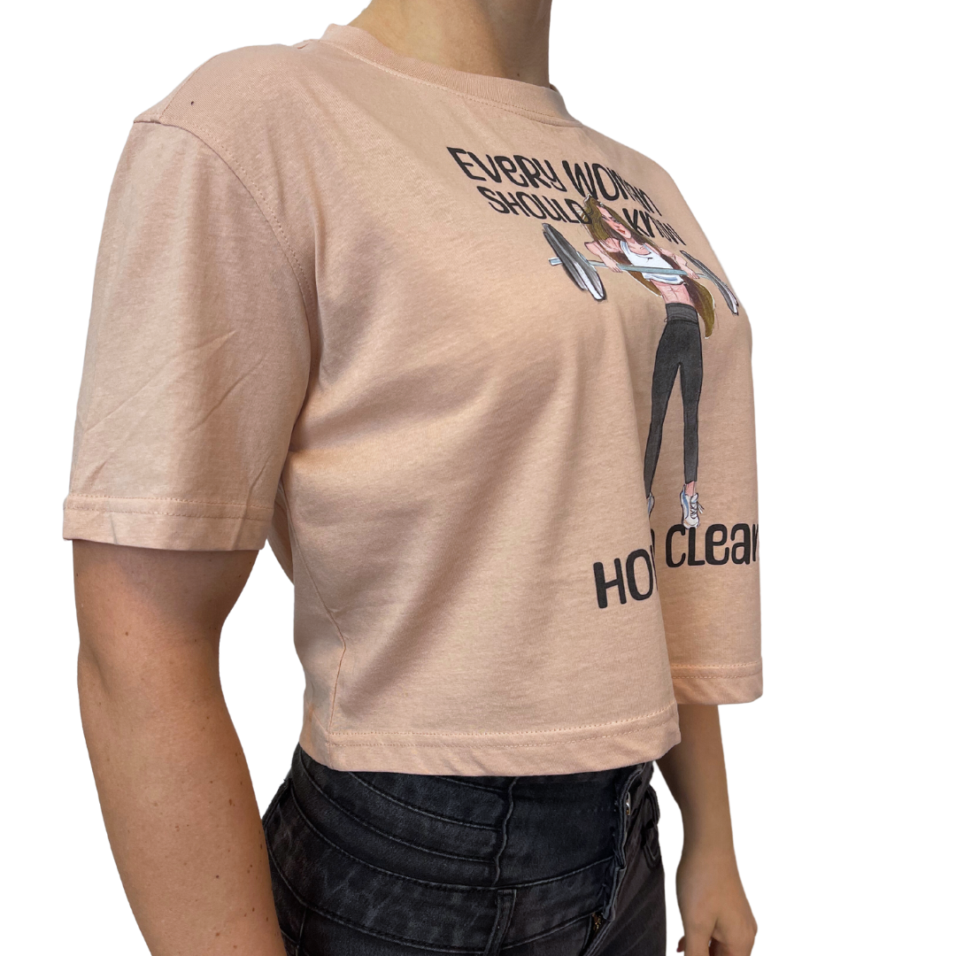 Crop Top Palestra Every women should know how to clean FLEXIVEL brunette